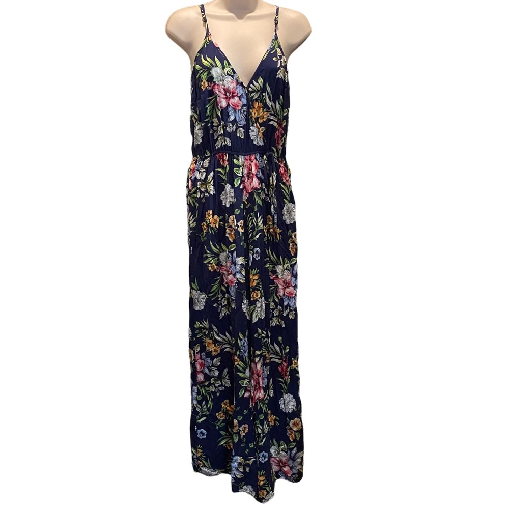 Band of Gypsies Floral Wide Leg Jumpsuit Romper Spaghetti Strap One Piece Outfit